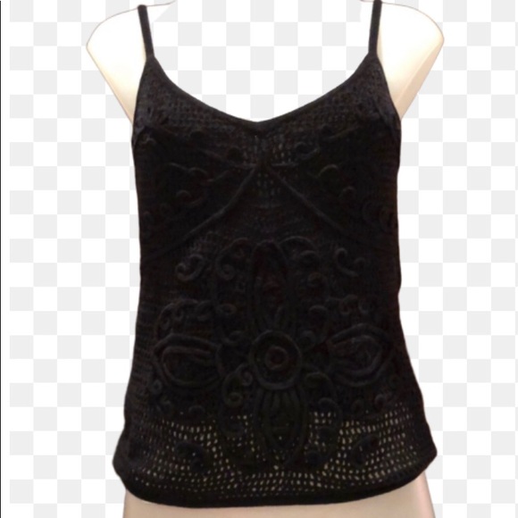 CYNTHIA STEFFE navy textural knit tank top - Picture 3 of 9